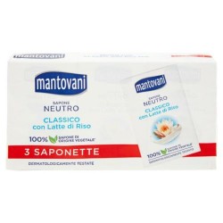 Mantovani Sapone Neutro Classico con Latte di Riso 3x90 gr