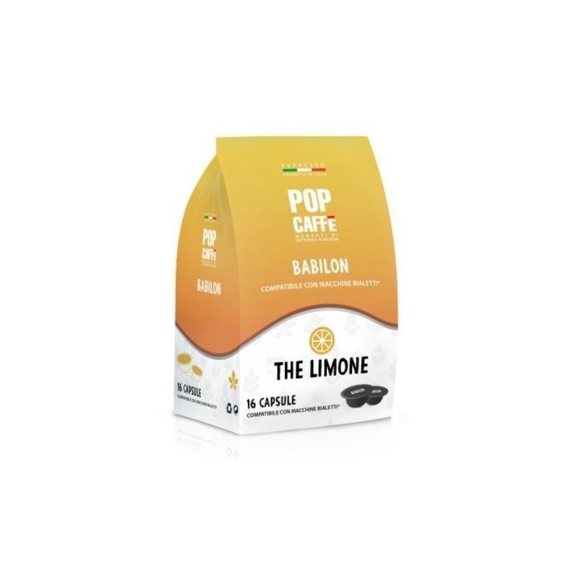 16 Capsule The al limone Pop Caffe compatibili Bialetti