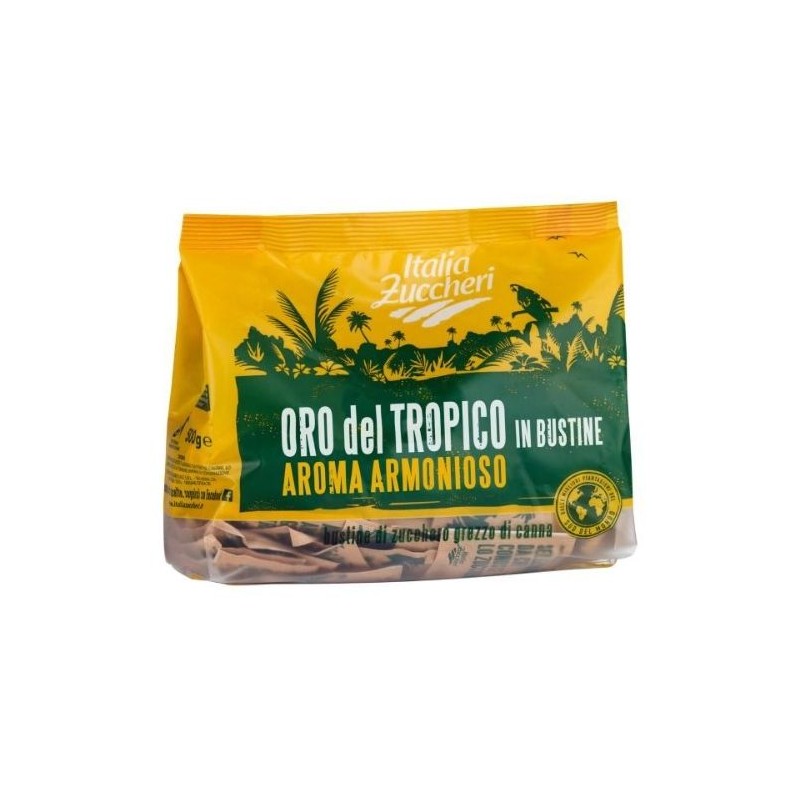 Zucchero Grezzo di Canna in Bustine Monodose ORO DEL TROPICO