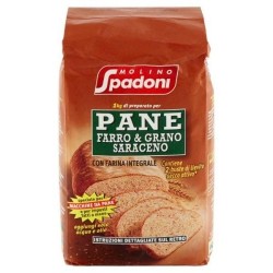 Molino Spadoni Preparato Per Pane Farro  E Grano Saraceno 1kg